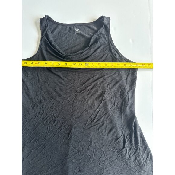 Calia Cowl Neck Sleeveless Black Top Size L Polyester Blend Lightweight - Picture 6 of 9